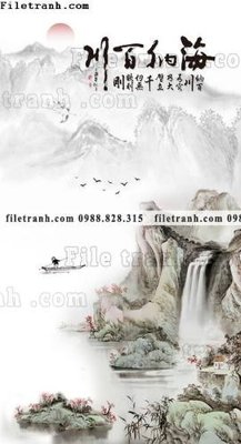 File in mica buc tranh phong canh loi vao phong cach Trung Quoc moi 164 (bản gốc) siêu trong
