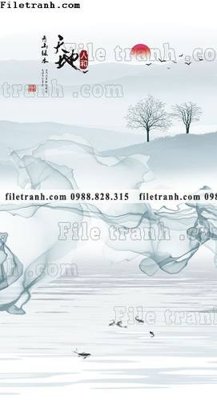 File tranh gốc buc tranh phong canh loi vao phong cach Trung Quoc moi 175 (bản quyền) file PSD