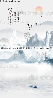 Ảnh mô tả file gốc in mica buc tranh phong canh loi vao phong cach Trung Quoc moi 178