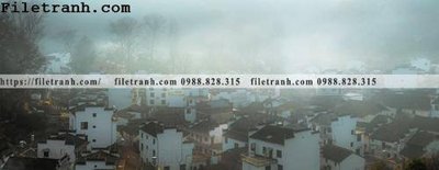 Hình ảnh file gốc in trần nhà buc tranh phong canh nong thon 174