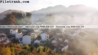 File gốc buc tranh phong canh nong thon 197 (PSD/TIFF) độ phân giải cao