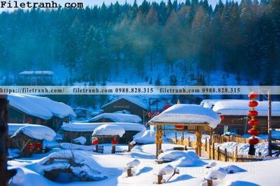 File gốc buc tranh phong canh nong thon 269 (trang trí) phòng làm việc