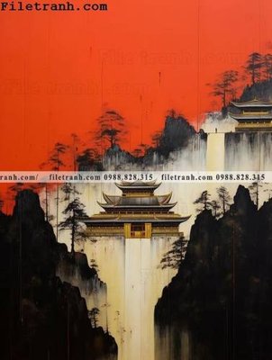 File gốc buc tranh phong canh tan co dien 127 (thiết kế) độc quyền