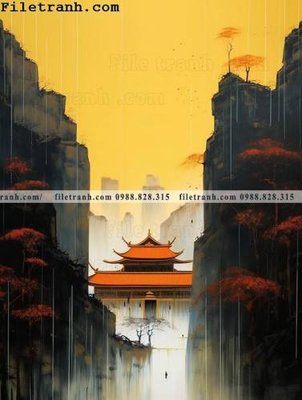 File gốc buc tranh phong canh tan co dien 158 (thiết kế) cho in ấn