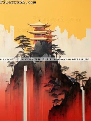 File tranh PSD buc tranh phong canh tan co dien 164 chất lượng cao