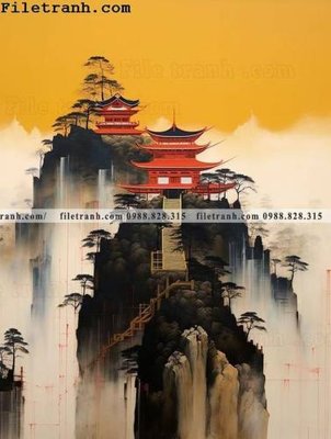 Download file gốc buc tranh phong canh tan co dien 169 (in lụa) cao cấp