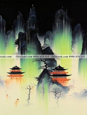 File ảnh gốc buc tranh phong canh tan co dien 186 không vỡ nét