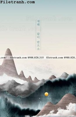 File tranh buc tranh phong canh truu tuong moi cua Trung Quoc 107 (bản gốc) in lụa 5D