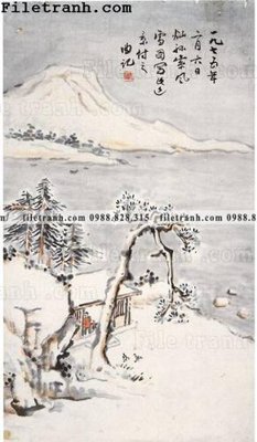 File PSD buc tranh phong canh ve hoa va chim 115 (gốc) nhiều lớp (multi-layer)