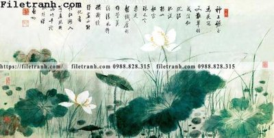Download file buc tranh phong canh ve hoa va chim 125 (chất lượng in ấn)