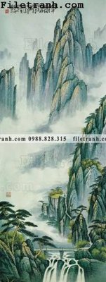 File tranh buc tranh phong canh ve hoa va chim 188 (bản gốc) treo quán cafe