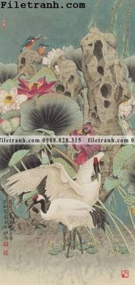 File gốc buc tranh phong canh ve hoa va chim 196 (PNG) trong suốt (transparent)