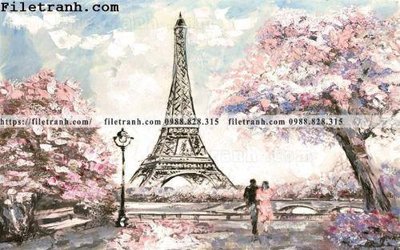 File gốc buc tranh son dau hoa tiet phong canh Chau Au 106 (trang trí) phòng trẻ em