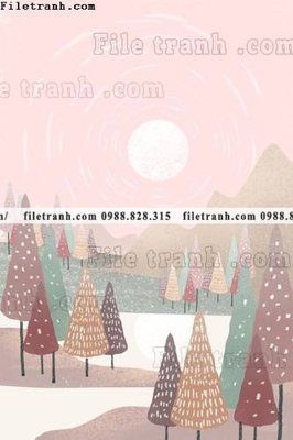 Tải file buc tranh son dau mau phong cach Bac Au 671 (ảnh gốc) in gạch 3D