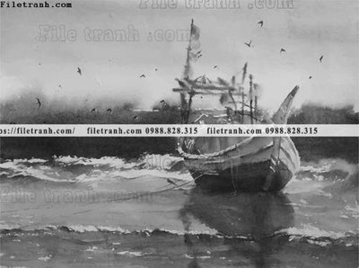 File PSD buc tranh son dau phong canh vector 1505 (bản gốc) cho nhà in