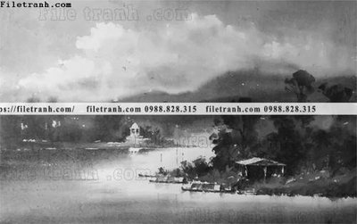 File ảnh buc tranh son dau phong canh vector 1507 (gốc) in Hiflex