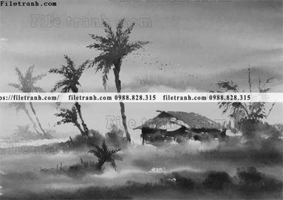 File gốc buc tranh son dau phong canh vector 1516 (ảnh rõ nét) để in