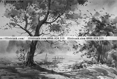 File gốc buc tranh son dau phong canh vector 1527 (dành cho quảng cáo)