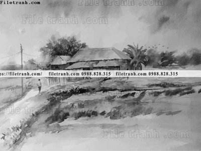 File in trần buc tranh son dau phong canh vector 1539 (bản gốc) hoa văn