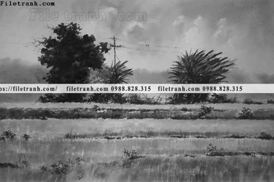 File in trần buc tranh son dau phong canh vector 1566 (file gốc) hoa văn 3D