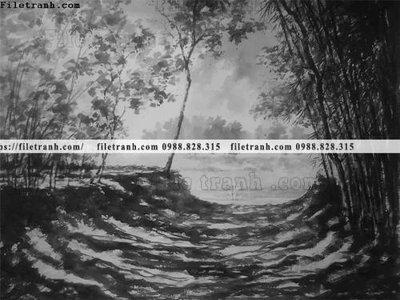 File gốc buc tranh son dau phong canh vector 1577 (in mica) trang trí