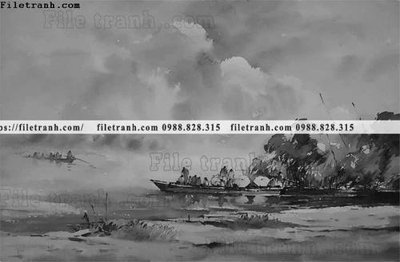 Download file tranh buc tranh son dau phong canh vector 1580 (file gốc PSD)