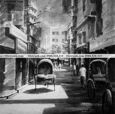 File ảnh buc tranh son dau phong canh vector 1581 (gốc) trang trí khách sạn