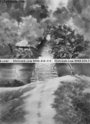 File tranh buc tranh son dau phong canh vector 1587 (ảnh gốc) không bị mờ