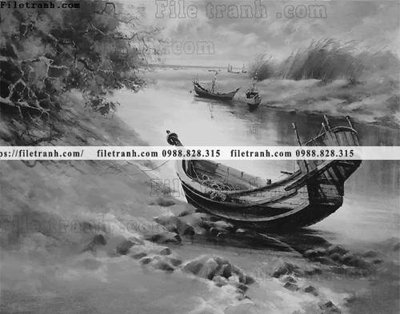 File gốc buc tranh son dau phong canh vector 1604 (in mica) cắt laser