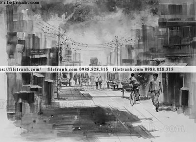 File gốc buc tranh son dau phong canh vector 1617 (phiên bản chuẩn) để in ấn