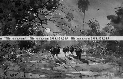 File gốc buc tranh son dau phong canh vector 1625 (in 3D) nghệ thuật