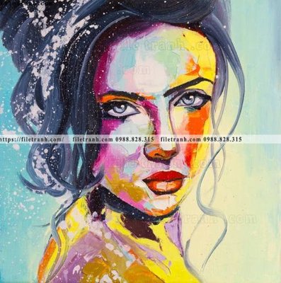 File ảnh gốc buc tranh son dau truu tuong ve tay phu nu 528 không vỡ nét