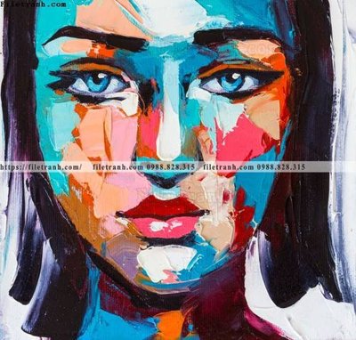 Tải file buc tranh son dau truu tuong ve tay phu nu 540 (gốc) chủ đề hoa sen