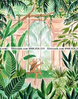 File ảnh buc tranh theo phong cach mau nuoc Ma-roc 654 (gốc) in standee