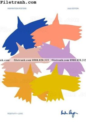 Tải file buc tranh truu tuong mau xanh va trang cua Phap 122 (PSD) cho in tranh 3D