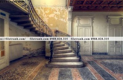 Tải file buc tranh ve nhung ngoi nha do nat o My 142 (gốc) làm tranh trang trí