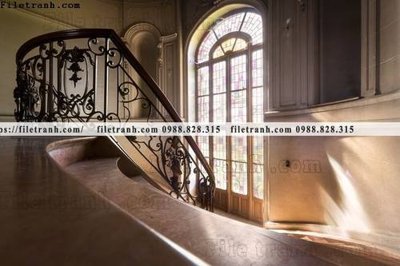 Download file gốc buc tranh ve nhung ngoi nha do nat o My 222 (in lụa) cao cấp