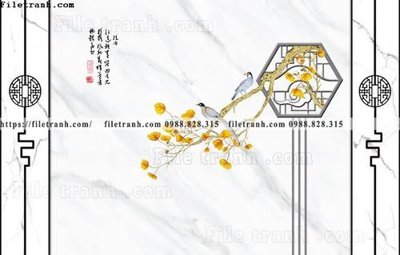 File PSD buc tuong nen hoa va chim phao chi 311 (bản gốc) cho nhà in