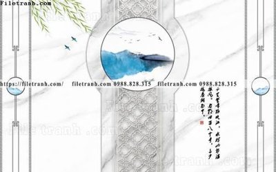 File ảnh buc tuong nen hoa va chim phao chi 324 (gốc) cho trang trí nhà hàng