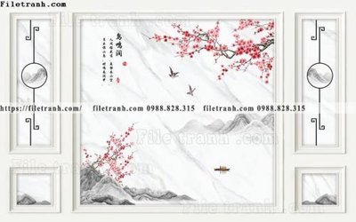 File ảnh gốc buc tuong nen hoa va chim phao chi 329 (chuyên in mica)