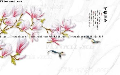 File gốc buc tuong nen hoa va chim phao chi 350 (dành cho trang trí nội thất)