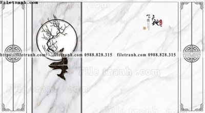 Ảnh gốc buc tuong nen hoa va chim phao chi 353 (độ nét cao) in mica