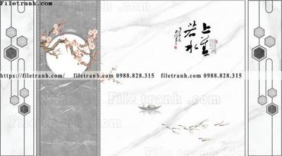 File in lụa buc tuong nen hoa va chim phao chi 355 (tân cổ điển) buc tuong nen hoa va chim phao chi 355