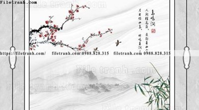 File PSD buc tuong nen hoa va chim phao chi 377 (nguyên bản) cho thiết kế