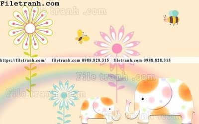 File PSD buc tuong nen hoat hinh tre em322 (gốc) tách lớp chi tiết