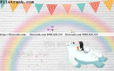 File gốc buc tuong nen hoat hinh tre em324 (PSD/TIFF) độ phân giải cao