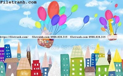 File gốc buc tuong nen hoat hinh tre em342 (cho in UV) siêu nét