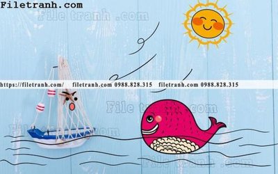 File in trần buc tuong nen hoat hinh tre em503 (bản gốc) bầu trời