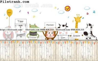 File gốc buc tuong nen hoat hinh tre em509 (in tráng gương) nghệ thuật