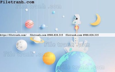 File in trần buc tuong nen hoat hinh tre em556 (bản gốc 3D) sống động